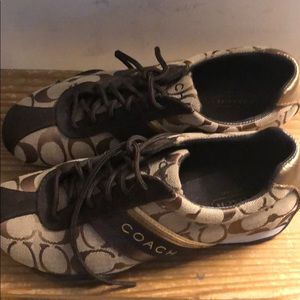 Authentic Coach brown sneakers size 6.5